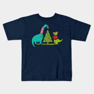 Dinosaurs Christmas Kids T-Shirt